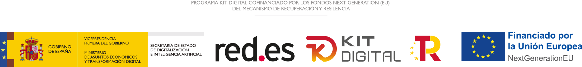 Programa Kit Digital cofinanciado por los Fondos Next Generation (EU) del Mecanismo de Recuperación y Resiliencia